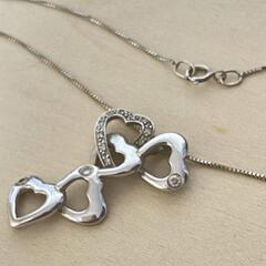 ☆美品☆ホワイトゴールドネックレス K18wg 750 メレダイヤ 約0.11ct