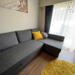 IKEA ソファベッド FRIHETEN グレー