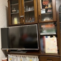 【0円】テレビ台付き食器棚