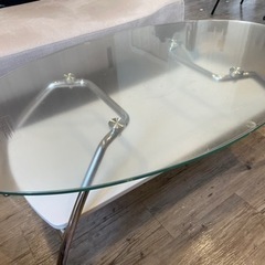 ニトリ　ガラステーブル　ローテーブル