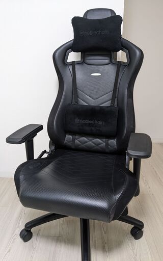 【取引中】noblechairs EPIC ゲーミングチェア【 ブラック 】NBL-PU-BLA-003