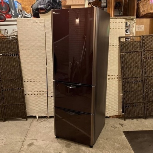 【売約済み】　冷蔵庫　3ドア　日立　HITACHI R-S3800HV-XT 真空チルド クリスタルブラウン [3ドア /右開きタイプ /375L] R-S3800HV ファミリー　大型　冷蔵冷凍庫　2018年