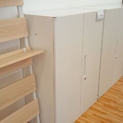 ★ジモティ割あり★ 稲葉製作所 オフィス用品 ホワイト H109.5×D40×W80 YJ362