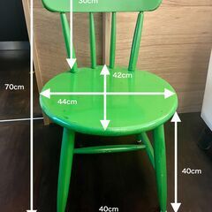 アンティークな緑の椅子