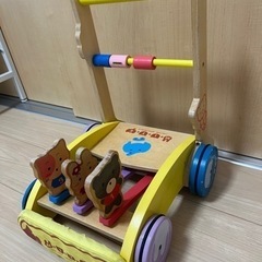 ミテミテ木製手押し車　おもちゃ