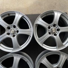 H806-2)7J-17+38 114.3/5H WEDSアルミ4本セット中古！ウェッズ ジョーカー