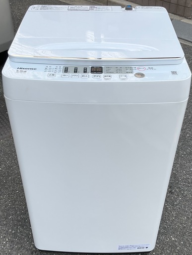 【RKGSE-038】特価！ハイセンス/Hisense/5.5kg洗濯機/HW-55E2W/中古/2022年製/当社より近隣無料配達OK！