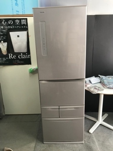 東芝　ノンフロン冷凍冷蔵庫　410L 2017年製　5ドア　自動製氷　程度良好