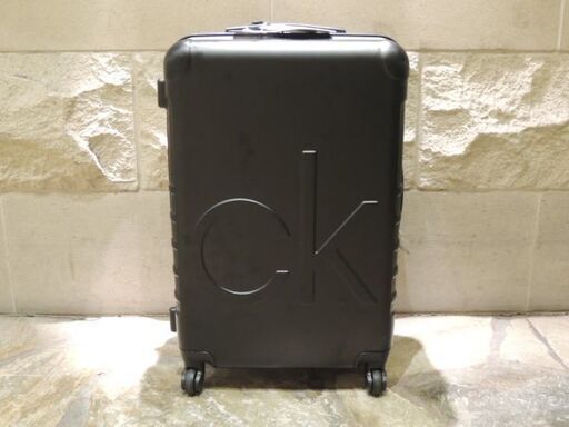 美品☆Calvin Klein カルバンクライン オールブラック CKロゴ スーツケース/キャリーケース