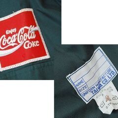 未使用 コカコーラ 半袖シャツ Enjoyワッペン 制服 ワークシャツ ヘリンボーン ユニフォーム 作業着 Lサイズ 綿 タイワ  Enjoy Coca-Cola ☆ PayPay(ペイペイ)決済可能 ☆ 札幌市 清田区 平岡 保管品 CocaCola TAIWA 長袖シャツ Lサイズ 深緑 Enjoy ワッペン 制服