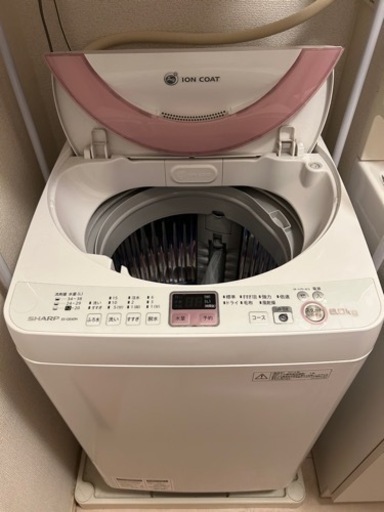 受け渡し者　決定済　　洗濯機　シャープ　6.0kg