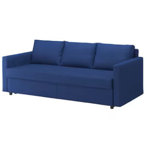【IKEA】FRIHETEN フリーヘーテン 3人掛けソファベッド ブルー 値段交渉可