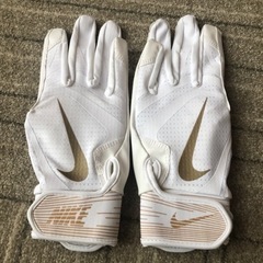 ２★新品【NIKE ナイキ】バッティング手袋★ホワイト★Sサイズ...