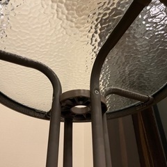 ラタン調 ガーデン テーブル チェア 3点セット ブラウン ガーデンファニチャー オープンカフェスタイル used 美品 