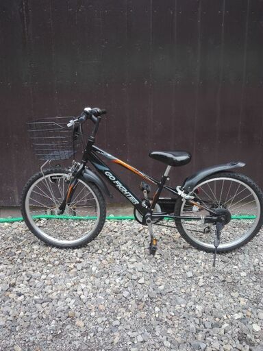 商談中、最終値下げ、ASAHI CYCLE、GO FIGHTER 22インチ自転車、黒、ジュニア小学生用自転車 美品