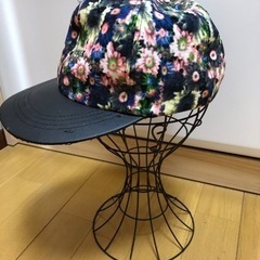 花柄　帽子　キャップ