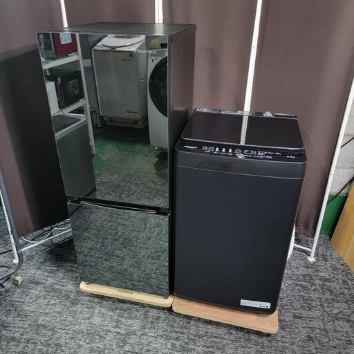 ‍♂️mh売約済み‼️お届け\u0026設置は全て0円‼️最新2022\u002621年製✨激シブ鏡面\u0026ガラストップ✨Hisense 家電セット