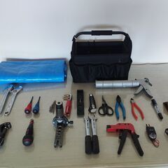 エアコン　タスコ機材・工具セット（予備品あり）、材料