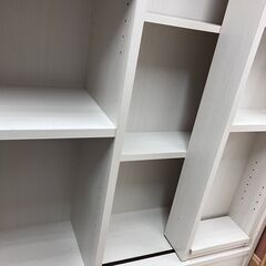 10/2 値下げ🍱読書家必見🍱本棚 スライド式🍱白 ホワイト🍱3281