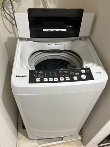 【取引成立】ハイセンス 洗濯機 白 HW-E5501 5.5kg