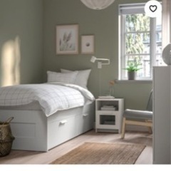 IKEA 収納付きシングルベット(マットレス付き)