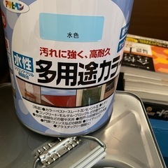 【ネット決済】アサヒペン 水性多用途カラー 1.6L 水色 水性