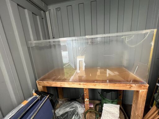 希少 セット品 曲げアクリル水槽 1500mm x 600mm x 600mm  おまけ多数 水槽台 ろ過器 水中ライト