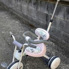 三輪車 ディズニートライクピュア かじ取り付き