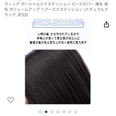 エクステ 部分ウィッグヘアピース 人毛100%ウィッグつけ毛かつ...