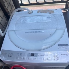 洗濯機 sharp 6キロ(2018)