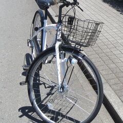 泥除け、前かご付きの、ロードバイク