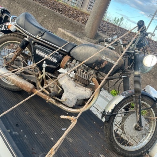 希少カワサキ W1S ツインキャブ 部品取り車 圧縮あり パーツ欠品無し