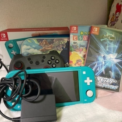 お話中　Switchライト　ターコイズ　中古品　豪華おまけ付き
