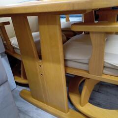 ★値下げしました❗ナフコで去年購入　ダイニングセット　回転椅子　78000円で購入💳自社配送時🌟代引き可💳※現金、クレジット、スマホ決済対応※