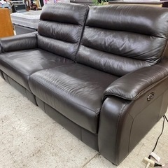 【愛品館 江戸川店】NITORI（ニトリ）電動リクライニング本革3Pソファ ID:156-019272-007