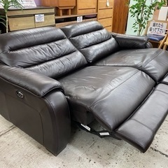 【愛品館 江戸川店】NITORI（ニトリ）電動リクライニング本革3Pソファ ID:156-019272-007