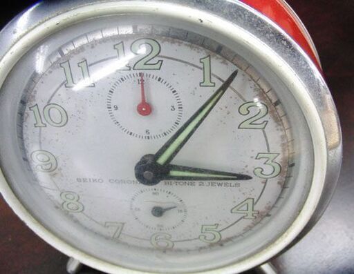 レトロ SEIKO CORONA 置き時計 目覚まし時計 手巻き ゼンマイ式 動作  