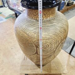 【愛品館 市原店】イラボ釉龍彫大丸花瓶