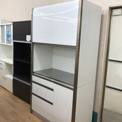 ★ジモティ割あり★リビングハウス  食器棚　ホワイト　 H200×W107×D55 クリーニング済み KJ2529
