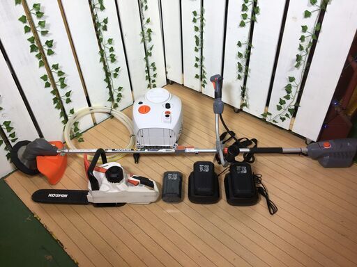 【愛品館八千代店】KOSHIN　刈払機＋チェーンソー＋高圧洗浄機3点セット