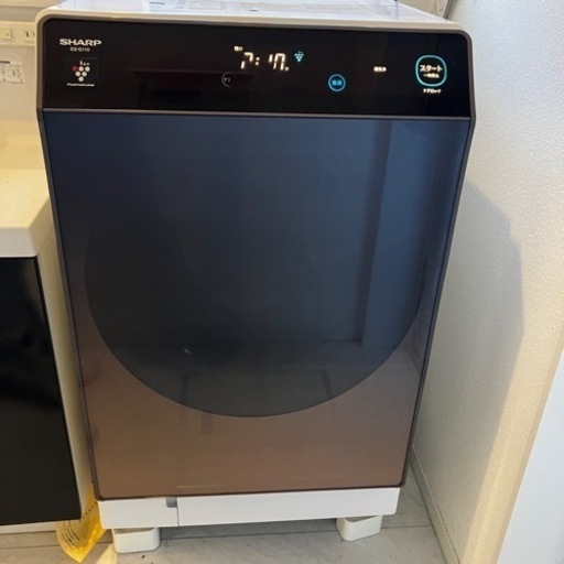 【値引いたしました・8月20日掲載終了予定】SHARP 全自動洗濯乾燥機ES-G110-TL 左開き 2018年製 動作確認済み
