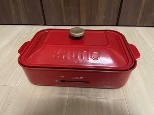 BRUNO コンパクトホットプレート レッド ブルーノ　BOE021-RD 赤