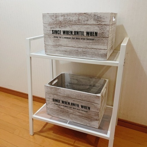 イケア 木製ラック80✖️80 奥行35 かご2つ付き イケア 木製ラック80✖️80 奥行35 かご2つ付き