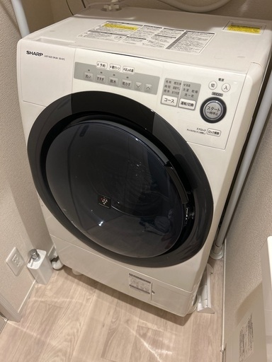 ドラム式洗濯機　シャープ　2018年製　ES-S7C-WL