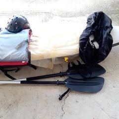 他サイトで売却。値下げ３万円　「ノースフェイス」カヤック（FRP：軽い）　フルセット