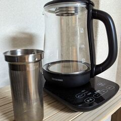 【現在取引中】アイリスオーヤマ　ガラスケトル1.5L　茶こし付き