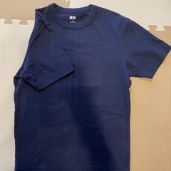 ユニクロ③クールネックTシャツ（ブルー）