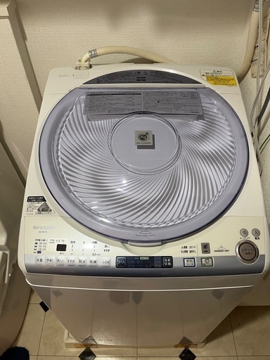 シャープ全自動洗濯乾燥機　2014年購入　縦型　ION CLEANNG Ag+ 洗濯脱水7㎏ 乾燥3.5㎏ 穴なし洗濯槽