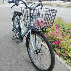 取引決定しました。札幌市内配達無料！防犯登録料込み。中古26インチ超美車水色！