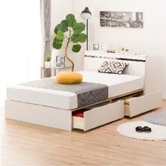 ニトリ セミダブルベッド フレーム&マットレスのセット販売 - ダブルベッド 